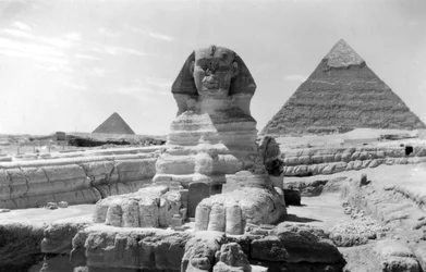 De Grote Sfinx van Gizeh, Egypte, mei 1949