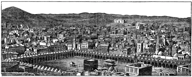 De Kaaba, Masjid al-Haram moskee, Mekka, 1877