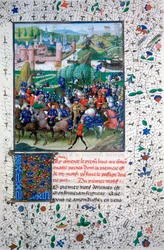 De koning van Frankrijk vertrekt naar de kruistochten, c1336, 1455