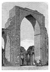 De Kutal-moskee, Delhi-district, India, 1895