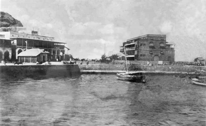 De aanlegsteiger. Aden, c1918-c1939