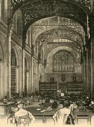 De bibliotheek, Guildhall, 1897
