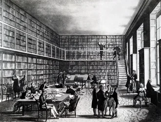 De bibliotheek van de Royal Institution, Albemarle Street