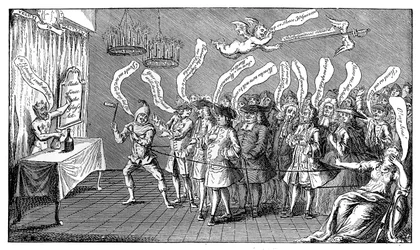 De Tovenaar of Flessenbezweerder. Engelse Goedgelovigheid: of, Yere all Bottled, 1749