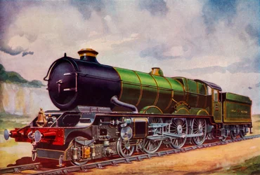 De machtige Express passagierstrein van de Great Western Railway, 1935