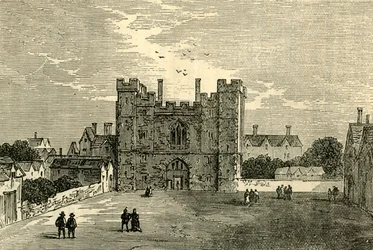 Het klooster van St. Jan van Jeruzalem, Clerkenwell - De poort vanuit het westen