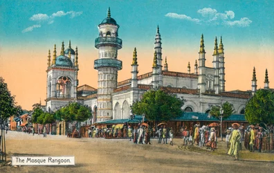 De moskee Rangoon, ca. 1888