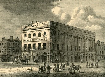 Het oude Coburg Theater in 1820, ca. 1878