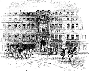 De oude Mercers Hall, Londen, 1909