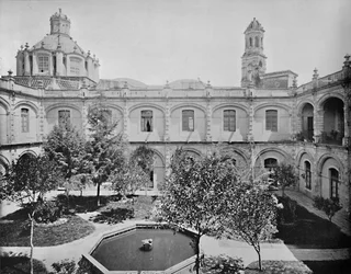 Het Oude San Hipolito Klooster, Mexico-Stad, c1897