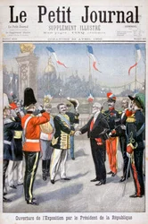 De opening van de Wereldtentoonstelling door de president van de Republiek, Parijs, 1900