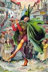 De rattenvanger die de kinderen van Hamelen wegleidt, ca. 1899