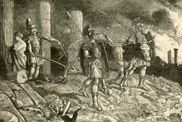 De ploeg over de locatie van Carthago, 1890