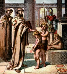 De paus en de Saksische kinderen, ca. 1850