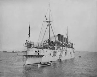 De beschermde kruiser Columbia, ca. 1897