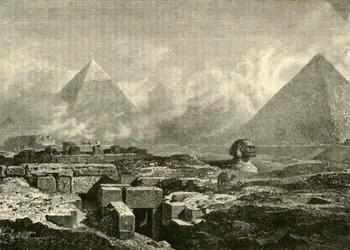 De piramides en de sfinx, 1890