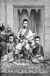 De koningin-moeder van de Cambodjaanse Khmer, Cambodja, 1895