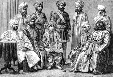 De Raja van Bahawalpur en zijn hof, 1895