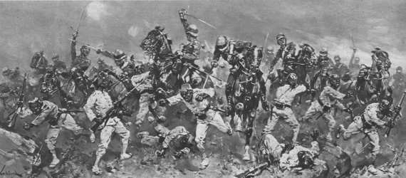 De Opstand van Arabi Pasha in Egypte, 1882: De Charge bij de Slag van Kassassin, 1901