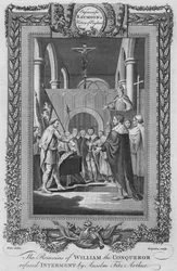 De resten van Willem de Veroveraar geweigerd door Anselm Fitz Arthur, ca. 1787