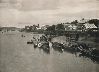De Rivieroever en Strandweg, Moulmein, 1900
