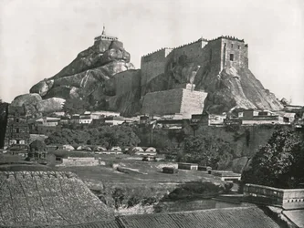 De rots gezien vanuit het noorden, Trichinopoly, India, 1895