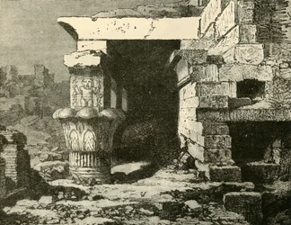 De ruïnes van Denderah, 1890