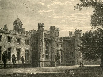 De School vanuit de Close, 1898