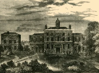 Het pokkenziekenhuis, Kings Cross, in 1800