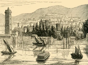De zuidkant van de Theems, genomen vanaf Adelphi Terrace