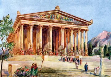 De tempel van Artemis, Efeze, Turkije, 1933-1934