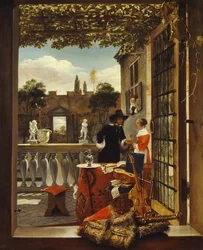 Het terras, ca. 1660