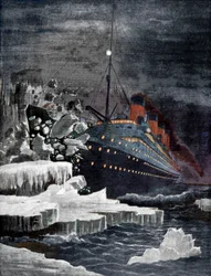 De Titanic botst tegen een ijsberg, 1912