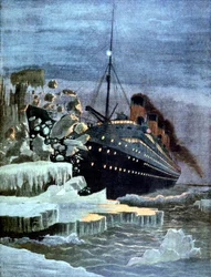 De Titanic botst tegen een ijsberg, 1912