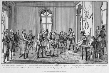De twee consuls Cambacérès en Le Brun benoemen Napoleon tot keizer, 19e eeuw