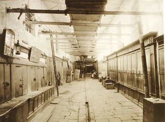 De bovenste handelsrijen op het Rode Plein, Moskou, Rusland, 1886