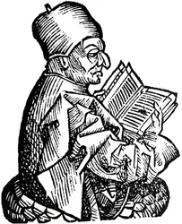 De Eerbiedwaardige Beda c673-735, Angelsaksische theoloog, geleerde en historicus