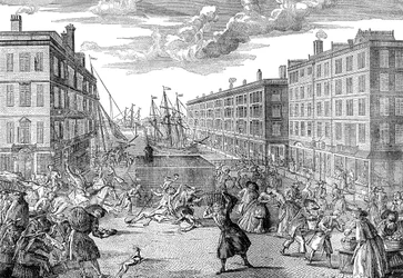 Het Uitzicht en de Humor van Billingsgate, 1736
