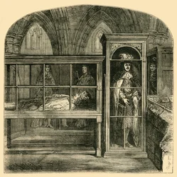 De wassen beelden in Westminster Abbey, 1881