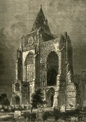 De westelijke gevel, Crowland Abbey, 1898