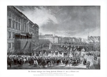 De troonsbestijging van Frederik Willem IV van Pruisen, 15 oktober 1840