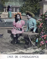 De leeftijd van Onschuld, Franse Ansichtkaart, ca. 1900