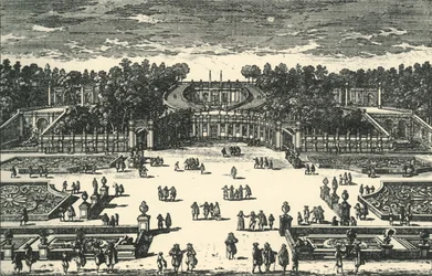 Het amfitheater van de Villa Pamphili