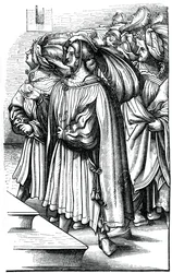 De aartshertogen en hoge baronnen van Duitsland bij de kroning van keizer Maximiliaan, 16e eeuw