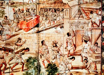 De bouw van Mexico-Stad