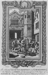 De beroemde Jacob Van Ardevelt wreed vermoord door het volk te Gent, ca. 1787