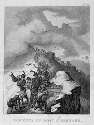 De afdaling van de Mont St Bernard, 1800