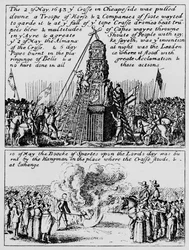 De vernietiging van Cheapside Cross en het verbranden van het Book of Sports, mei 1643, 1903