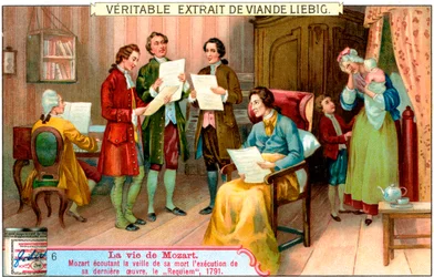 De stervende Mozart luisterend naar de uitvoering van zijn Requiem