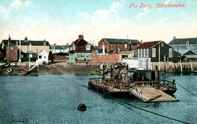 De veerboot bij Littlehampton, West Sussex, 1907